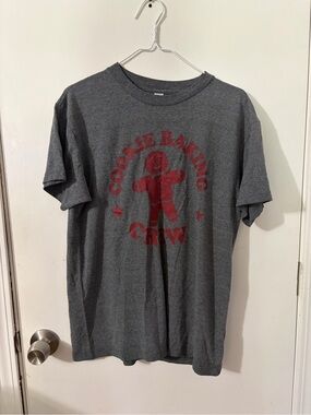 Men’s Optima Medium Cookie Baking Crew Graphic Tee - Gray with Red Print Tote15